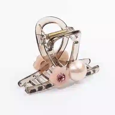 卡铂雅 粉色珍珠极简精致设计高级感港风气质轻奢韩版潮流 发夹 女款