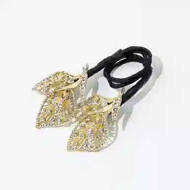 卡铂雅 金色设计港风气质复古镶钻极简高级感 合金 发圈 女款