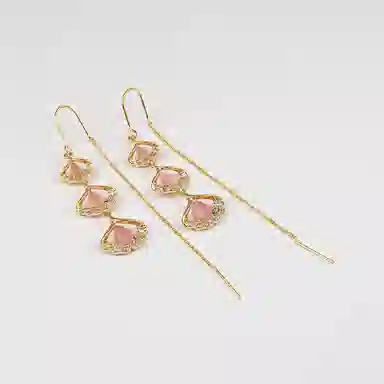 卡铂雅 金色宝石轻奢设计极简高级感港风气质轻奢 铜 耳环 女款