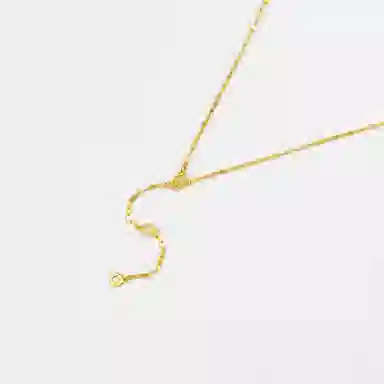 卡铂雅 金色极简高级感港风气质复古休闲高级感潮流设计 锆石 项链 女款