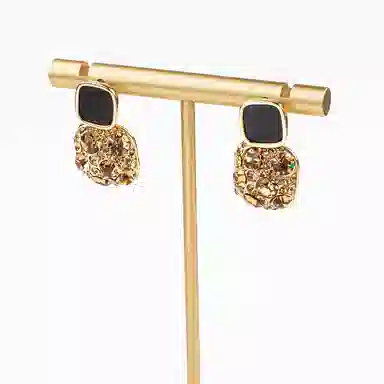 卡铂雅 金色极简高级感港风气质复古休闲时尚潮流设计 铜 耳环 女款