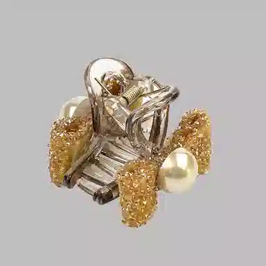 卡铂雅 香槟设计港风气质复古镶钻极简高级感 亚克力 发夹 女款