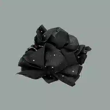 卡铂雅 黑色网纱港风气质复古高级感 发夹 女款