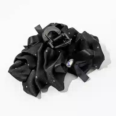 卡铂雅 休闲潮流设计港风气质复古镶钻极简高级感 发夹 女款 黑色