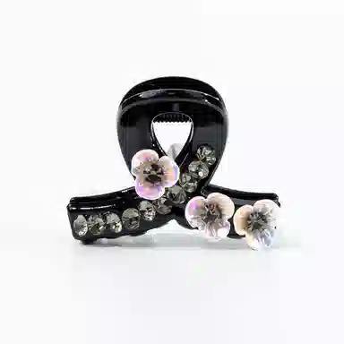 卡铂雅 黑色潮流设计港风气质复古镶钻极简高级感 亚克力 发夹 女款