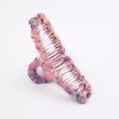 卡铂雅 粉色镶钻极简高级感港风气质复古休闲潮流设计 发夹 女款