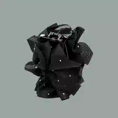 卡铂雅 黑色网纱港风气质复古高级感 发夹 女款