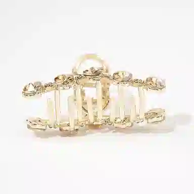 卡铂雅 金色韩流休闲设计港风气质复古镶钻极简高级感 发夹 女款