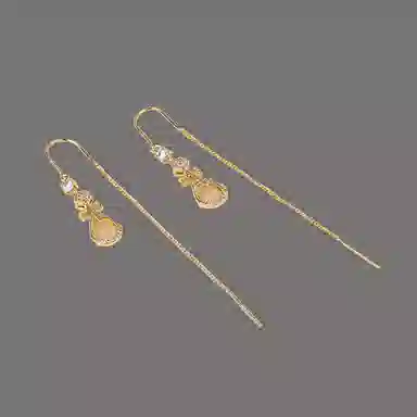 卡铂雅 金色潮流时尚潮流设计极简高级感港风气质休闲 铜 耳线 女款