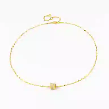 卡铂雅 金色极简高级感港风气质复古休闲高级感潮流设计 锆石 项链 女款