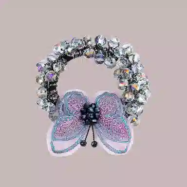 卡铂雅 蓝色休闲时尚潮流设计港风气质复古极简高级感 发圈 女款