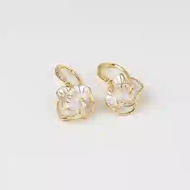 卡铂雅 黄色石时尚设计潮流时尚潮流设计极简高级感港风气质复古 铜 耳环 女款