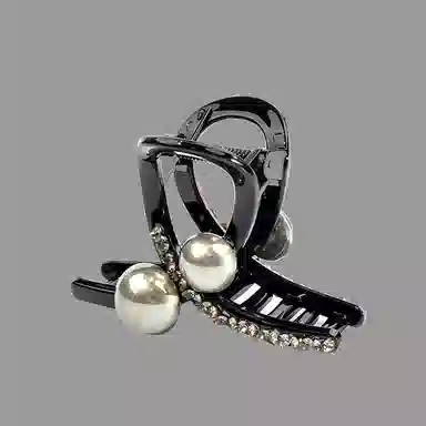 卡铂雅 银色休闲潮流设计港风气质复古极简高级感 亚克力 发夹 女款