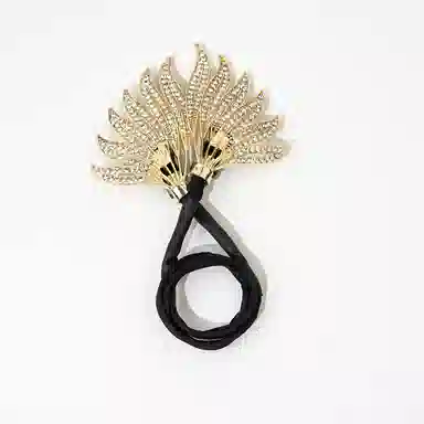 卡铂雅 金色港风气质复古镶钻极简高级感设计 合金 发圈 女款