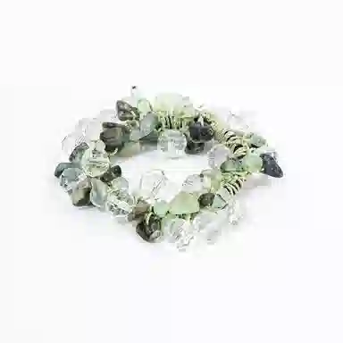 卡铂雅 绿色休闲 潮流设计港风气质复古镶钻极简高级感 发圈 女款