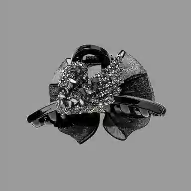 卡铂雅 黑色潮流设计港风气质复古镶钻极简高级感韩流 发夹 女款