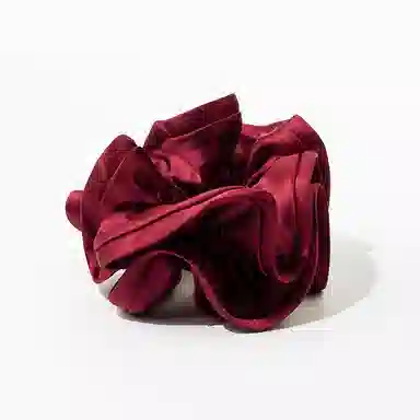 卡铂雅 气质复古 极简高级感 潮流设计韩流发圈 缎布 头绳 女款 红色