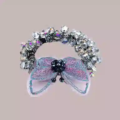 卡铂雅 蓝色休闲时尚潮流设计港风气质复古极简高级感 发圈 女款