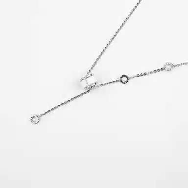 卡铂雅 银色高级感港风气质复古休闲高级感潮流设计 铜 项链 女款