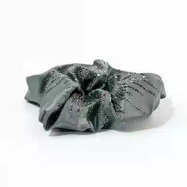 卡铂雅 黑色潮流设计港风气质复古镶钻极简高级感韩流 发圈 女款