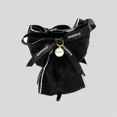 卡铂雅 黑色高级毛绒风气质复古休闲潮流设计 发夹 女款