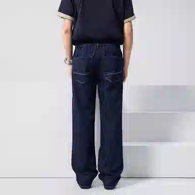 希越 原色牛仔裤春秋薄款弹力美式直筒宽松休闲百搭裤子 男款