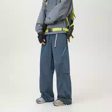 希越 美式复古褶皱直筒户外防水防静电耐磨抗皱工装休闲裤 男款