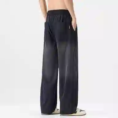 希越 宽松直筒垂感渐变抽绳休闲裤 男款