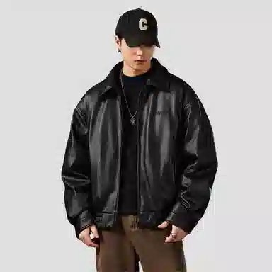 希越 美式复古痞帅机车风羽绒服 男款