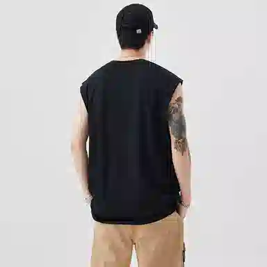 希越 重磅舒适百搭简约无袖背心 男款