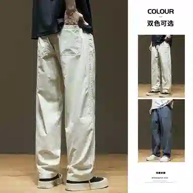 希越 美式宽松直筒休闲裤 男款