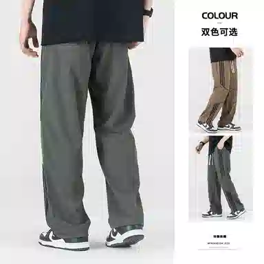 希越 高端条纹速干直筒休闲裤 男款