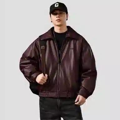 希越 美式复古痞帅机车风羽绒服 男款