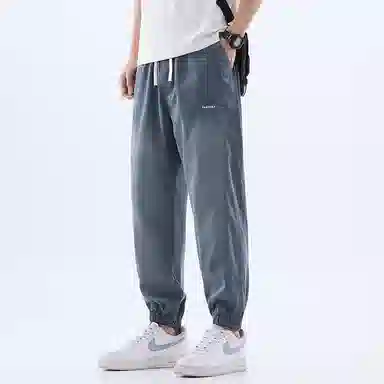 希越 轻薄透气纯色百搭休闲裤 男款