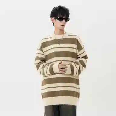 极限涡轮 美式复古宽松休闲长袖时尚百搭潮牌潮流打底针织衫 男女同款