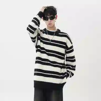 极限涡轮 美式复古宽松休闲长袖时尚百搭潮牌潮流打底针织衫 男女同款