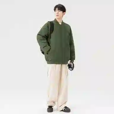 极限涡轮 纯色加厚简约百搭棉服 男女同款