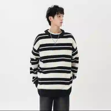 极限涡轮 美式复古宽松休闲长袖时尚百搭潮牌潮流打底针织衫 男女同款