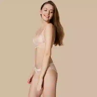 弗利少女 秋实系列 法式蕾丝内衣女胸垫款无钢圈三角杯文胸
