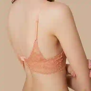 弗利少女 秋实系列 法式蕾丝内衣女胸垫款无钢圈三角杯文胸
