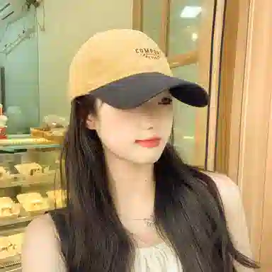 白卷 软顶休闲复古撞色字母棒球帽 嘻哈防晒遮阳帽 男女同款