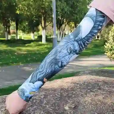 白卷 夏季防紫外线宽松十二生肖袖套 防晒袖 男女同款情侣款