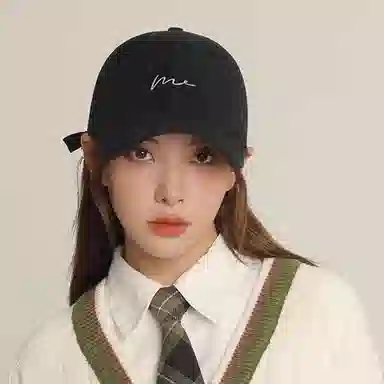 简约复古软顶大头围 大头围宽帽檐显脸小水洗字母 大帽檐 防晒 棉 鸭舌帽  男女同款情侣款