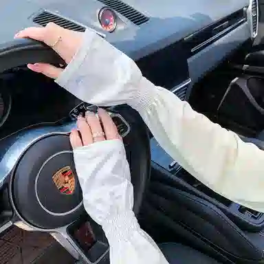 白卷 夏季户外遮阳宽松防滑渐变灯笼 防晒袖 女款