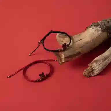 白卷 可爱 兔 朱砂 手链 男女同款情侣款