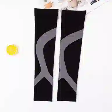 白卷 户外骑行开车运动冰袖 简约冰丝高弹条纹 防晒袖 男女同款情侣款