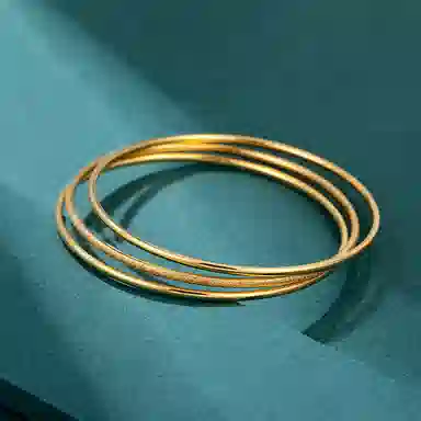 心草 三生三世 国潮新中式轻奢小众设计高级感素圈 合金 手镯 女款 光面立体闭口日常百搭