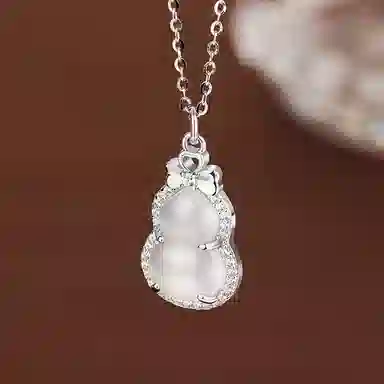 心草 新中式国潮好运葫芦 吉祥如意 精致气质优雅民族风  温柔甜美 复古典雅 玉髓 玉石项链 女款