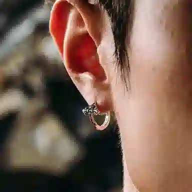 MYSH Cross Fleur-de-lis Earrings