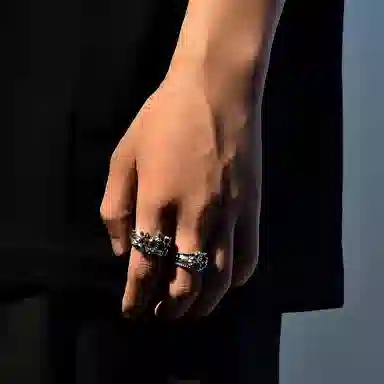 MYSH Cross Crown Silver Ring